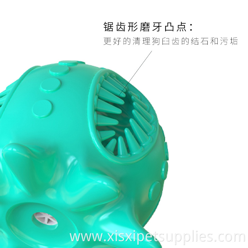 new design durable octopus shape squeaky dog toy teeth cleaning tpr dog toy